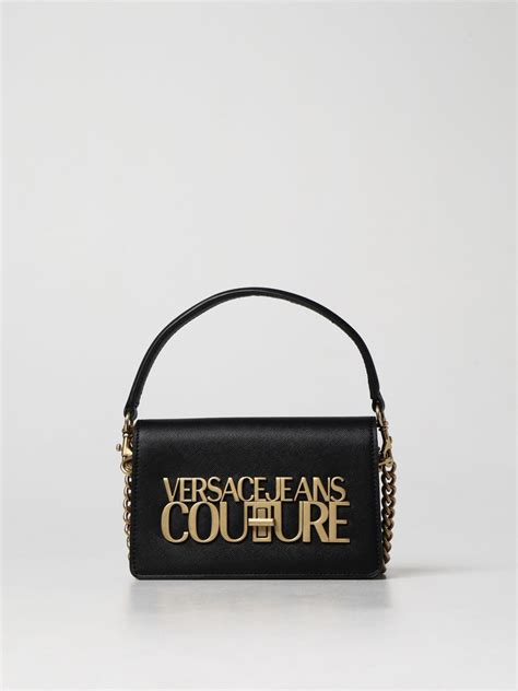 versace jeans couture mini top handle|Versace black label purses.